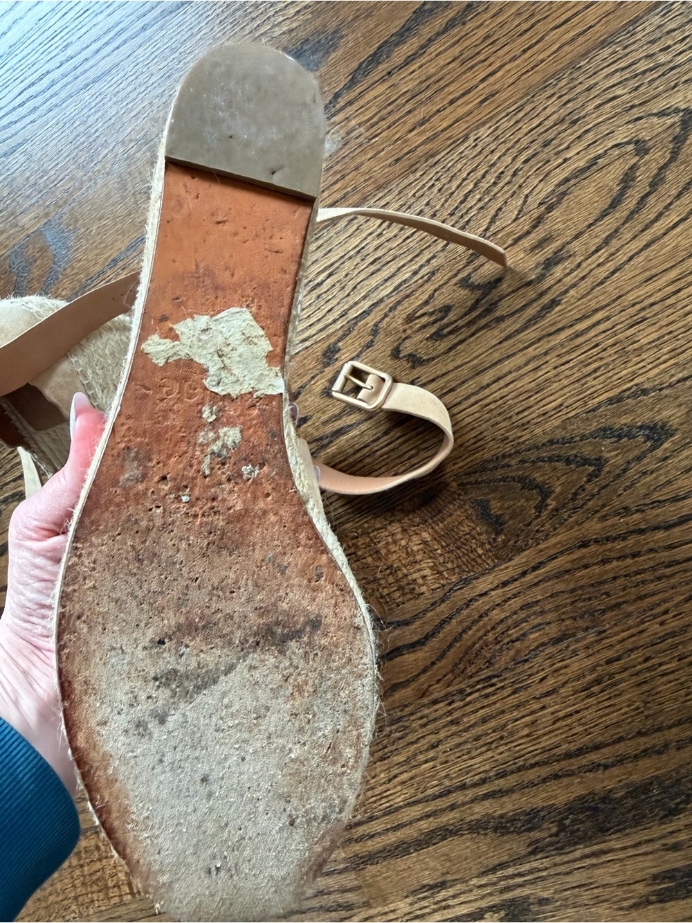 CHLOE Suede Espadrille Wedge Sandals - Beige - 39 - Picture 4 of 12